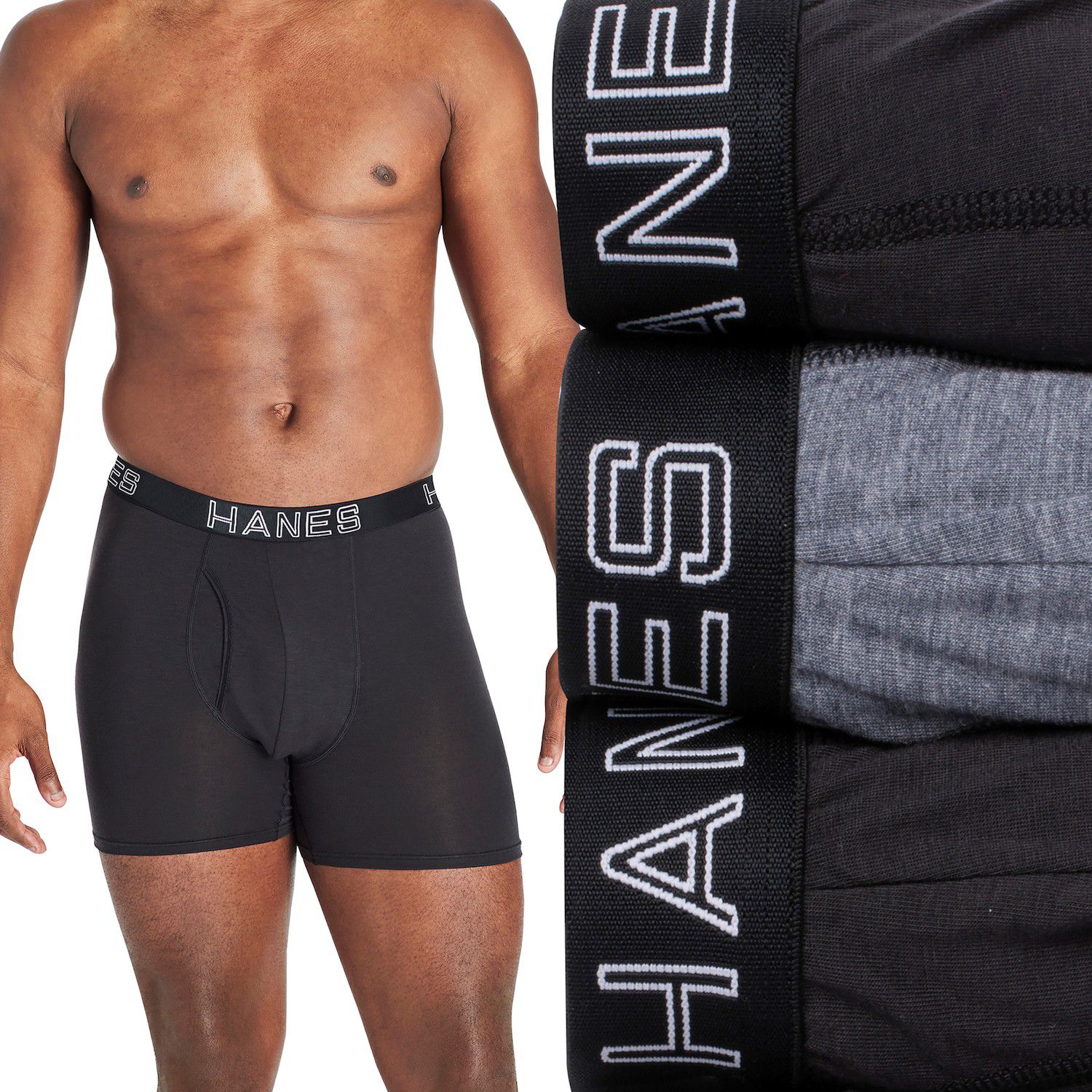 Big \u0026 Tall Hanes Ultimate 3-Pack Big Men's Comfort Flex Fit Total Support Pouch Boxer Briefs